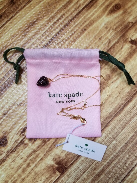 kate spade Jewelry - NWT Kate Spade Tutti Fruity Strawberry Mini Pendant Necklace New York Charm
